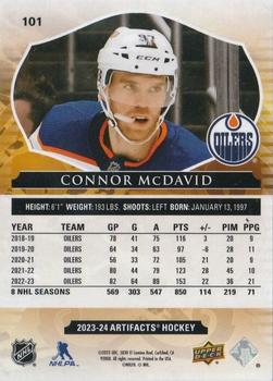 2023-24 Upper Deck Artifacts #101 Connor McDavid Back
