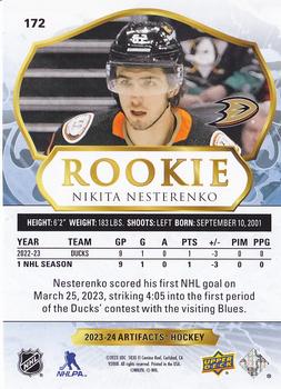 2023-24 Upper Deck Artifacts #172 Nikita Nesterenko Back