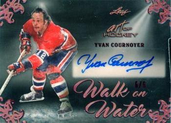 2022 Leaf Art of Hockey - Walk on Water Red Spectrum Holofoil #WW-YC1 Yvan Cournoyer Front