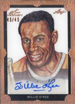 2022 Leaf Art of Hockey - Base Autograph Portrait Bronze Spectrum #PA-WO1 Willie O’Ree Front