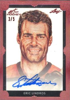 2022 Leaf Art of Hockey - Base Autograph Portrait Red Spectrum #PA-EL1 Eric Lindros Front