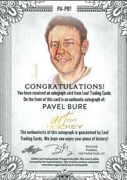 2022 Leaf Art of Hockey - Base Autograph Portrait Red Spectrum #PA-PB1 Pavel Bure Back