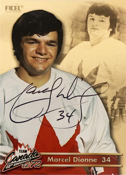 2012 Ficel Marketing Team Canada 1972 40th Anniversary - Signatures #34 Marcel Dionne Front
