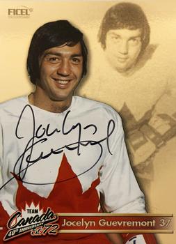 2012 Ficel Marketing Team Canada 1972 40th Anniversary - Signatures #37 Jocelyn Guevremont Front