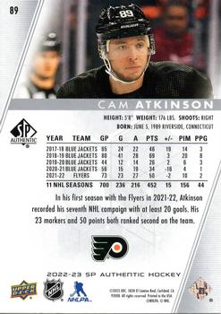 2022-23 SP Authentic #89 Cam Atkinson Back