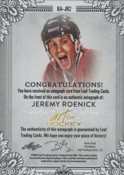 2022 Leaf Art of Hockey - Navy #BA-JR2 Jeremy Roenick Back