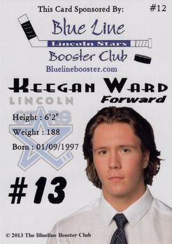 2013-14 Lincoln Stars (USHL) Series 1 #12 Keegan Ward Back