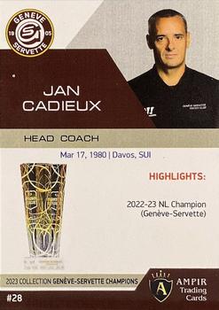 2022-23 AMPIR Geneve-Servette Champions (Unlicensed) #28 Jan Cadieux Back