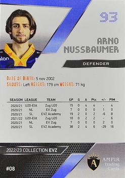 2022-23 AMPIR EV Zug (Unlicensed) #08 Arno Nussbaumer Back
