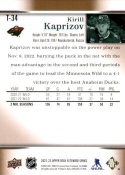 2022-23 Upper Deck - 2007-08 Upper Deck Retro #T-34 Kirill Kaprizov Back