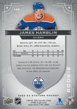 2022-23 Upper Deck Stature #165 James Hamblin Back