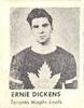 1950 Hockey Stars Strip Cards (R423) #NNO Ernie Dickens Front