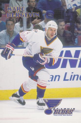 1997-98 St. Louis Blues Postcards #NNO Marc Bergevin Front