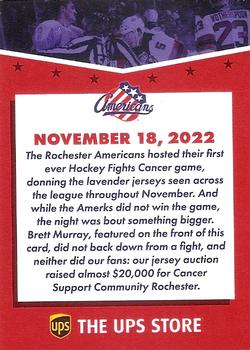 2022-23 Rochester Americans (AHL) #NNO Hockey Fights Cancer Back