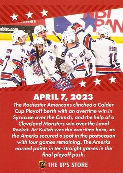 2022-23 Rochester Americans (AHL) #NNO Playoffs Clinched Back