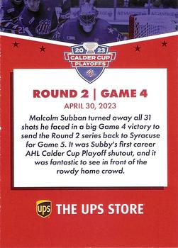 2022-23 Rochester Americans (AHL) #NNO Subban's Game 4 Shutout Back