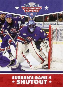 2022-23 Rochester Americans (AHL) #NNO Subban's Game 4 Shutout Front