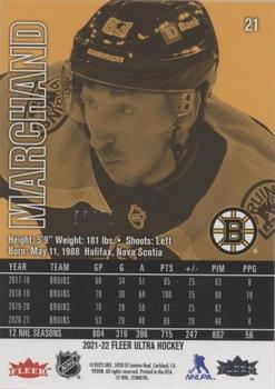 2021-22 Ultra - Red Foil #21 Brad Marchand Back
