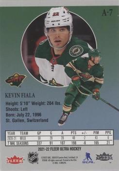 2021-22 Ultra - 30th Anniversary #A-7 Kevin Fiala Back