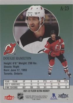 2021-22 Ultra - 30th Anniversary #A-23 Dougie Hamilton Back