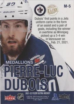 2021-22 Ultra - Medallions #M-5 Pierre-Luc Dubois Back