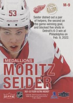 2021-22 Ultra - Medallions #M-9 Moritz Seider Back