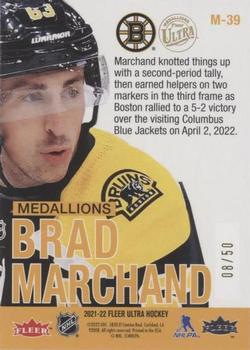 2021-22 Ultra - Medallions Ruby Red #M-39 Brad Marchand Back