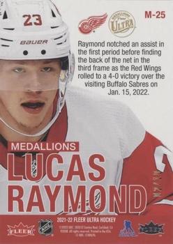 2021-22 Ultra - Medallions Emerald #M-25 Lucas Raymond Back