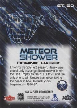 2021-22 Ultra - Meteor Shower #ST-50 Dominik Hasek Back