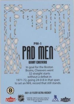 2021-22 Ultra - Premier Pad Men #PM-1 Gerry Cheevers Back