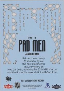 2021-22 Ultra - Premier Pad Men #PM-13 James Reimer Back