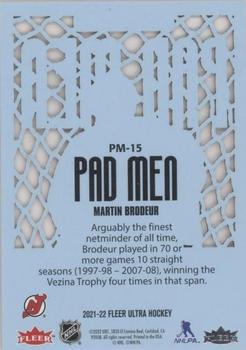 2021-22 Ultra - Premier Pad Men #PM-15 Martin Brodeur Back