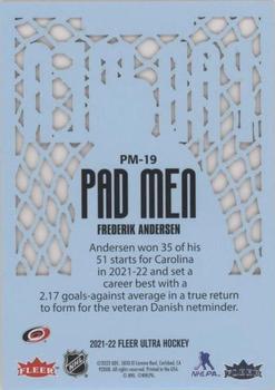 2021-22 Ultra - Premier Pad Men #PM-19 Frederik Andersen Back