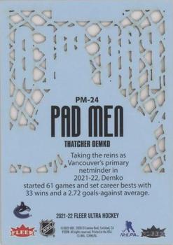 2021-22 Ultra - Premier Pad Men #PM-24 Thatcher Demko Back