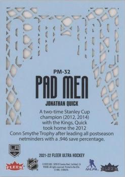 2021-22 Ultra - Premier Pad Men #PM-32 Jonathan Quick Back