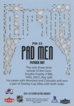 2021-22 Ultra - Premier Pad Men #PM-35 Patrick Roy Back