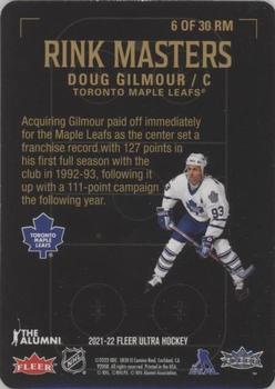 2021-22 Ultra - Rink Masters #6  RM Doug Gilmour Back