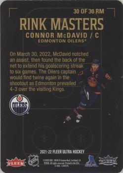 2021-22 Ultra - Rink Masters #30  RM Connor McDavid Back