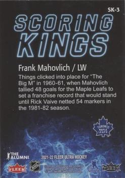 2021-22 Ultra - Scoring Kings #SK-3 Frank Mahovlich Back