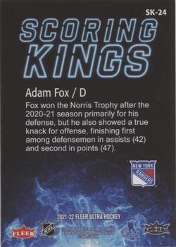 2021-22 Ultra - Scoring Kings #SK-24 Adam Fox Back