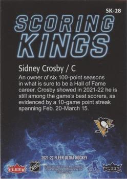 2021-22 Ultra - Scoring Kings #SK-28 Sidney Crosby Back