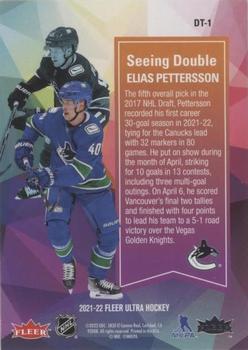 2021-22 Ultra - Seeing Double #DT-1 Elias Pettersson Back