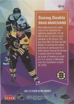 2021-22 Ultra - Seeing Double #DT-4 Brad Marchand Back