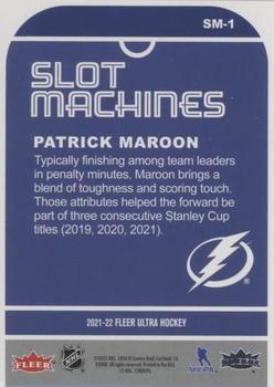 2021-22 Ultra - Slot Machines #SM-1 Patrick Maroon Back