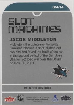 2021-22 Ultra - Slot Machines #SM-14 Jacob Middleton Back