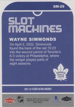 2021-22 Ultra - Slot Machines #SM-29 Wayne Simmonds Back