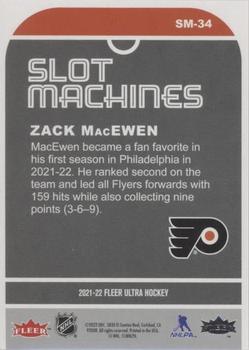 2021-22 Ultra - Slot Machines #SM-34 Zack MacEwen Back