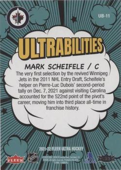 2021-22 Ultra - Ultrabilities #UB-11 Mark Scheifele Back