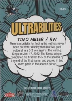 2021-22 Ultra - Ultrabilities #UB-29 Timo Meier Back