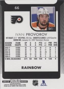 2021-22 O-Pee-Chee Platinum - Rainbow #66 Ivan Provorov Back